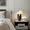 Masa lambaları Post modern yaratıcı çift kafa top lambası nordic basit oturma odası hafif yatak odası başucu Türk masası aydınlatma taban