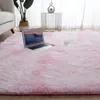 Domowe tekstylia dywany na salon krawat barwnik gradientowy kolor wełna koc duży długi miękki futra obszarze futra dywan nowoczesny dywan do sypialni1801618