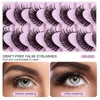 10 paren D Curling False Wimpers Graft GRATIS Russische faux 3D Mink Eyelashes Zachte Comfortabele Eye Washes Extension Handgemaakte Herbruikbare Lash