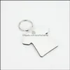 Keychains Fashion Accessories Hela 100st DIY MDF Dubbel tom T-shirt Key Chain Sublimation Wood Ring för värmepress Transfer Jewlery Po G