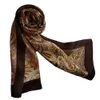 Mannen 100% moerbei zijden sjaals sjaal dubbele laag lange halsdoek afdrukpatroon