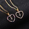 Collier minimaliste avec initiales d'amour pour femmes, bijoux en acier inoxydable, Mini pendentif en forme de cœur et de lettres