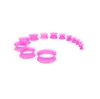 100pcs Lot Mix 7 Kolor Top Surowing Body Biżuter Silikon Ear Expander Wtyczka Miejsca Tunnel Wtyczek Emxay VOKWA2226