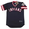 QQQ8 C202 Mężczyźni 11 Toby Harrah 21 Mike Hargrove 28 Bert Blyleven 30 Joe Carter 34 Joe Charbonau 39 Len Barker 43 Sutcliffe Baseball Jersey