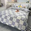 مجموعة أسرة نمر لطيف مع لوحة المشية الفتيات الفتيان Single Queen Flat Sheet Cover Cover Cover Pillowcase Bed Bleens Kids Home Textile