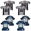 Men Football High School Foley Lions 82 Julio Jones Jersey Team Color Navy Blue White College All Stitching University for Sport Fans Hiphop Moive High Quality