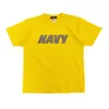 Summer Boy Fashion Brand Cool Topps 100% Cotton Casual Rund Neck Reflective Navy Graphic T-Shirt Loose Bottomed Shirt Man