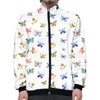 Jaquetas masculinas Stand colar jaqueta masculina e feminina Casal de moda Casal 3D Cardigan Zipper667 Tops Jackets
