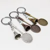 Creatieve badminton Keychain Alloy Badminton Racket Keychains Schooltas Paar op sportcadeau Student Sieraden Accessoires