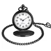 Relógios de bolso Black Quartz fofo Feliz Natal Pingente Watch Chain Clock Presens para crianças adolescentes adolescentes DropPocket