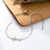 Charmarmband längd 15 cm 5 cm söt inlagd zirkon Två små fjärilsarmband för kvinnor högkvalitativa rostfritt stål varumärke smycken grossa
