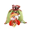 Julekorationer Santa tredimensionell tygväska Xmas Candy för fördelar Present Pouch Storage Snack Packet Party Gift Packetchristmas