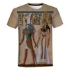 T-shirty męskie starożytny egipt T-shirt z nadrukiem 3D egipski Harajuku Streetwear T Shirt mężczyźni kobiety moda na co dzień z krótkim rękawem fajna koszulka topy 6XLMe