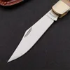 Nuovo coltello a lama pieghevole 250T 7Cr17Mov raso due lame manico in resina coltelli da tasca EDC per esterni con fodero in pelle