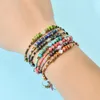 Charm Bracelets ZMZY Wristband Boho Style Natural Stone Bracelet Cylindrical Lucky Beads Bangle Women Men Handmade Unisex Jewelry