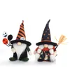 Fournitures de fête de fête Décorations d'Halloween Poupées mignonnes de gnome avec des balais de ballon Dessin animé Couple Poupée Cadeaux d'Halloween Décor à la maison 10 5mg D3