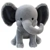 Objets décoratifs Figurines 1pc mignon dessin animé éléphant avec long nez en peluche poupée bébé sommeil jouet enfants cadeau doux coussin canapé oreiller GIF