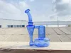 Narguilés, rbr, bleu, Bang en verre Heady Water Pipe Recycler Dab Rig Perc Oil Rigs
