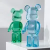 Creative Resin Bearbricklys 400% Statue Violence Bear Sculpture Figure Ornaments Home Living Room Decoration Gift Crafts 220423