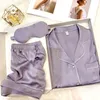 Sommar Kort Loungewear Homewear Solid Satin Silk Syls SleepWear Pjamas Ladies Home Clothes 220329