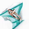 Luxurys Desingers Ring simple design sense half drill T ladies classic simples charm trend rings birthday gift good2356