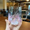 300 ml Starbucks Laser Sakura Mugs Pink Coffee Water Cup med omrörningsstång stor kapacitet God presentprodukt 671 E3