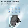 15w Qi Magnetic Car Caricatore wireless Caricatore di sfiato per il telefono MagSafe 13 12 11 Pro x Max Fast Charging Magnet Mount Auto Porta 220620