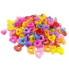 Acessórios para cabelos para bebês meninas mini clipe de cabeça barrettes atacado crianças arco desenho animado garras de cabelo europeu a americano colorida plástica de cabelo 100pcs/lote b8250