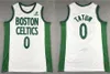 남자 결승 패치 농구 Jaylen Brown Jersey 7 Jayson Tatum 0 팀 컬러 블랙 그린 흰색 통기성 순수면 스포츠 팬을위한 우수한 품질 판매