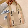 Сумочка одна сумка Woody Tote 2024 Cloee Fashion Beach Bead Beald Canvas Нишевые дизайнер Дизайнер Портативный большой тота