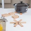 Creativo di Legno Isolamento Termico Sottobicchiere Caldo Faggio Pasto Pad Piastra Pad Ciotola Pads Pieghevole Pentola Da Cucina Stuoie Strumento di Stoccaggio