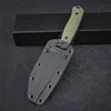 539Gy Survival Straight Knife DC53 Titanium Coationg Drop Point Blade Full Tang G10 Handle Fixed Blade Knives With Kydex