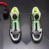 ¡Novedad de 2022! Botines informales a la moda, zapatos de tendencia con cordones para primavera y otoño, zapatillas de deporte de estilo Hip Hop de cuero de diseñador de lujo para hombre