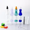 Paladin886 NC034 Glass Bong Spill-Ploof Bubbler Pipes 14mmクォーツセラミックネイルクリップ約9.4インチカラフルなダブリグカラバッシュスタイルの喫煙パイプ