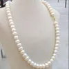 9-10 mm South Sea Natural White Pearl Necklace 14k