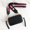 뉴욕이없는 로고 스냅 샷 어깨 가방 디자이너 카메라 여성 크로스 바디 백 가죽 흰색 블랙 핑크 크로스 바디 스트랩 지갑과 상자