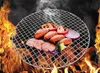 Grill rond en acier inoxydable 304, filets à rôtir pour la maison, outil à Bacon, accessoires de barbecue en fer, tapis antiadhésif, grille 220813