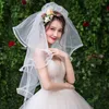 Bridal Veils Fashion One-layer Tulle Veil Charming 1.5 Meters Wedding Elbow Length AccessoriesBridal