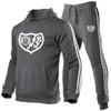 Herrspår Rayo Vallecano 2022 Herrtryck 2 stycken Set Hoodies Hooded Sweatshirts Tops Pants Sportwears SuitsM2496