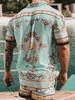 Herrspårar Hawaiian Set Mens Printing Short Sleeve Summer Casual Floral Shirt Beach Tvådel kostym 2022 Fashion Men Set S-3XL