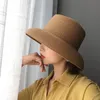 넓은 챙 모자 여성 모자 2022 여름 캐주얼 여성 밀짚 플로피 단색 레이드 야외 접이식 해변 태양 모자 와이드
