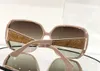 Occhiali da sole cloe s nudo quadrato marrone femminile occhiali da design con box3183375