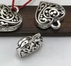 Tybetańskie srebrne wisiorki sercowe ręcznie robione dekoracyjne metalowe akcesoria biżuterii DIY SDFG4S