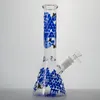 10 인치 Beecomb 스타일 DAB 리그 화려한 두꺼운 유리 봉인 Heady Hookahs 스트레이트 유형 워터 파이프 18mm 조인트 오일 리그 확산 된 다운 스템 보울