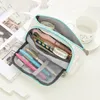 Fashion Pencil Bags Student Stationery Box Large Capacity Pen Case Simple Canvas Stationeries Bags Makeup Cosmetic Bag Coin Purse Digital Storage-Bag 1063