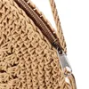 ショッピングバッグAoildlli-Bolso Redondo de Paja Para Mujer、ボルサミンブレyRatán、Tejido Cruzado、Hecho A Mano、Verano 220322