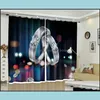 Aangepaste black-out gordijnen biljart 3D-print venster versieren gordijnen voor woonkamer bed kantoor el muur tapestry drop levering 2021 Curtai