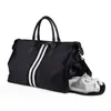 Men Stripe Hand Gym bag Sports Training Large-Capacity Business Trip Travel Luggage Dry And Wet Separation Bag 220602