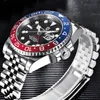Pagani Design Luxury Men GMT Máquinas automáticas Relógio 40mm Municha de cerâmica Jubileu Strap Sapphire 100m Relógio à prova d'água 220530