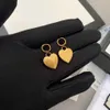 Fashion gold heart earring women rose Stud couple Flannel bag Stainless steel Thick Piercing jewelry gifts woman Accessories